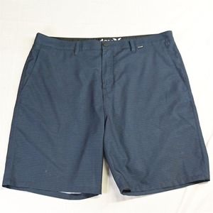 Hurley‎ 38 x 9" Navy Blue Check Hybrid Golf Casual Shorts